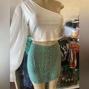 Aeropostale Green Floral Skirt